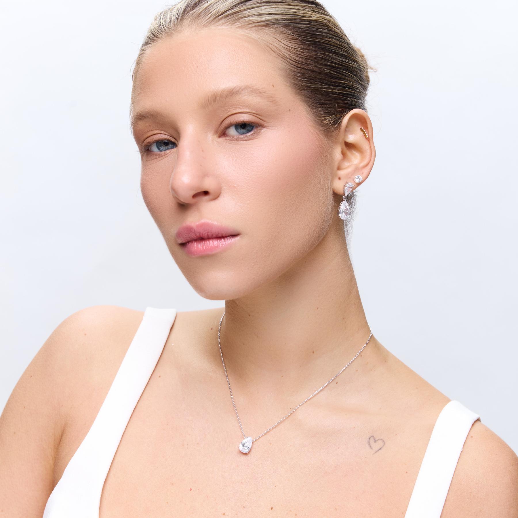 שרשרת Gwyneth כסף קריסטל