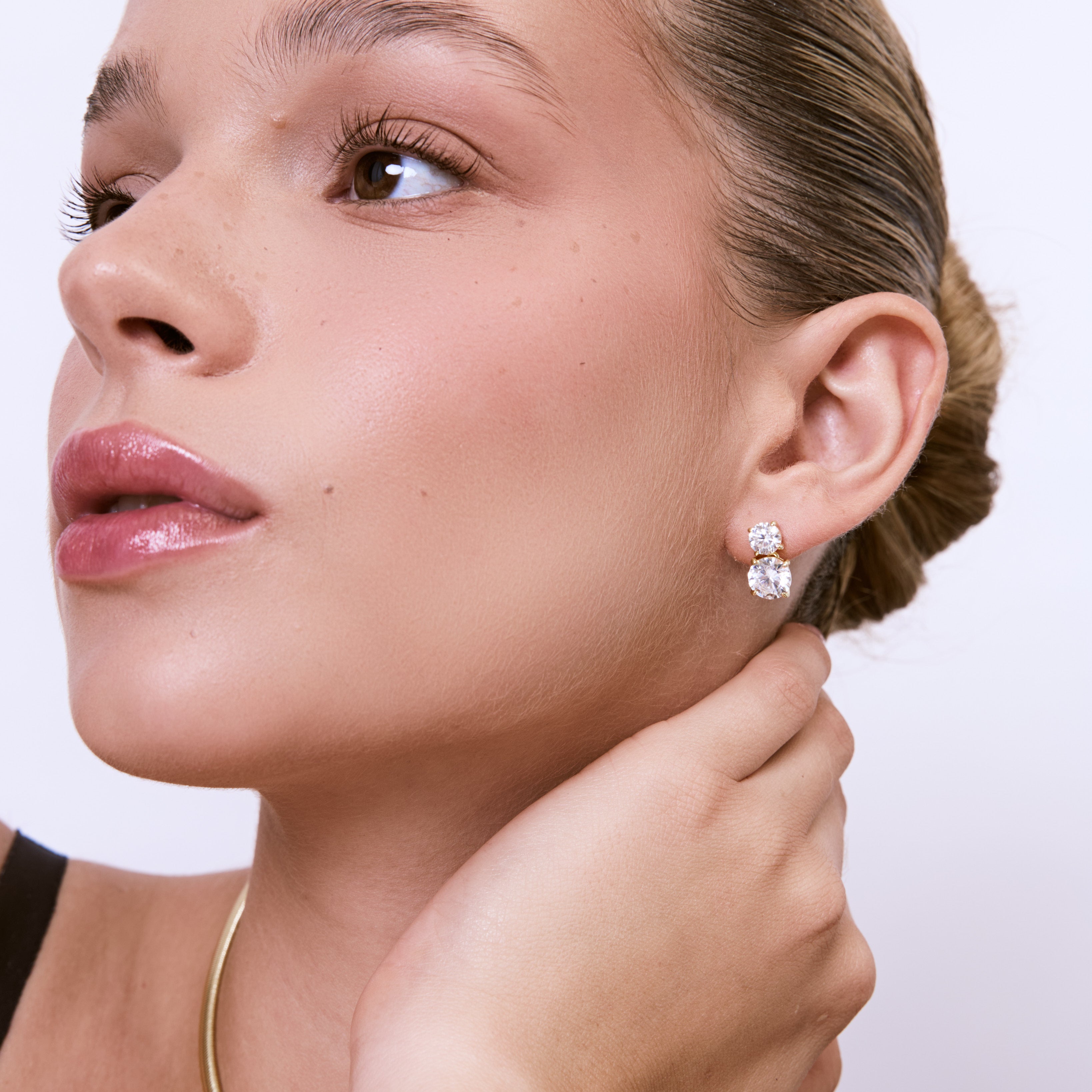 עגילי Raguel זהב קריסטל