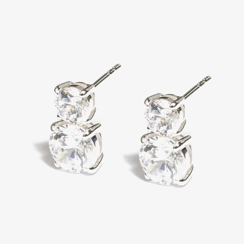 עגילי Raguel כסף קריסטל