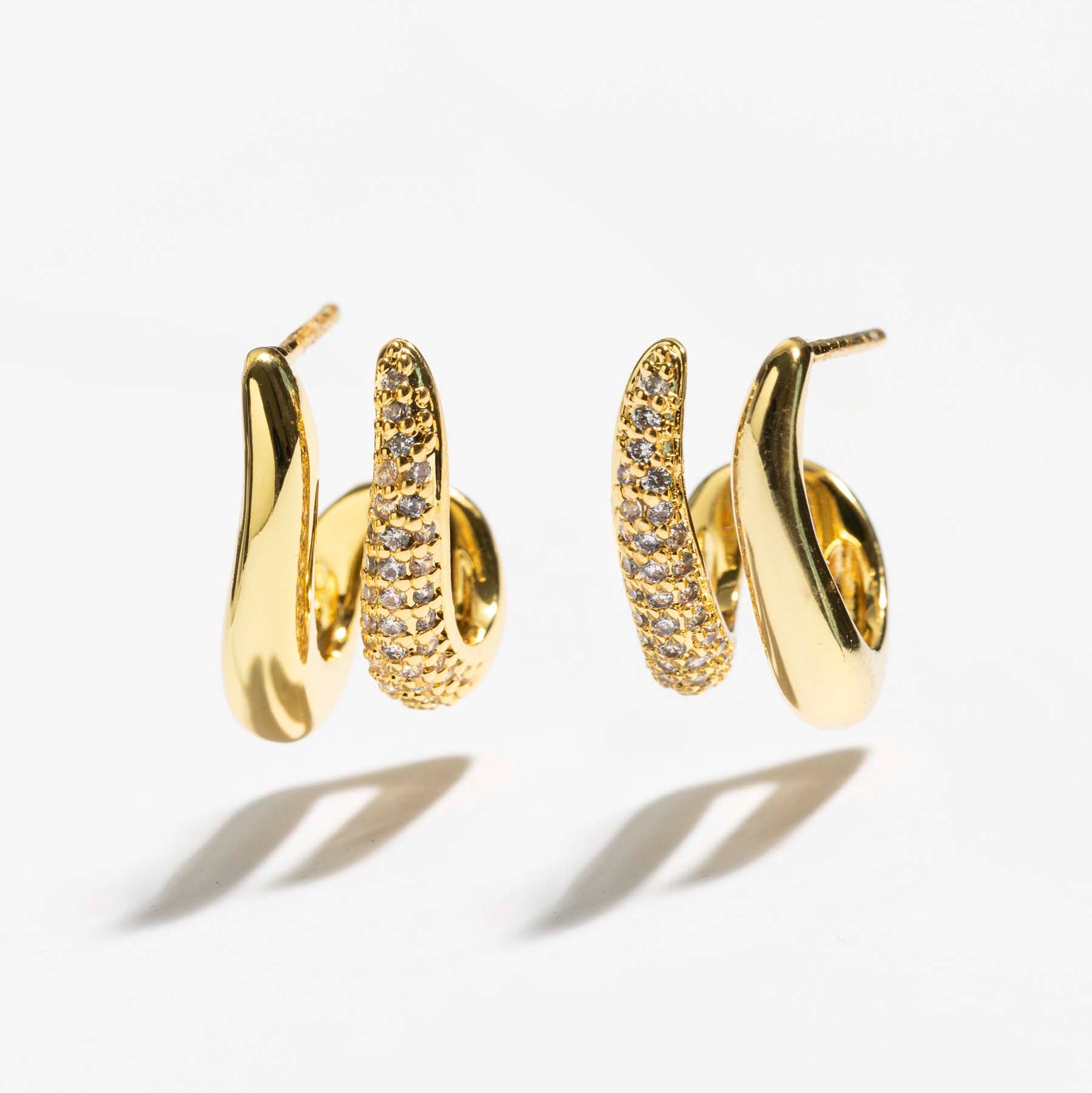 עגילי Duet זהב