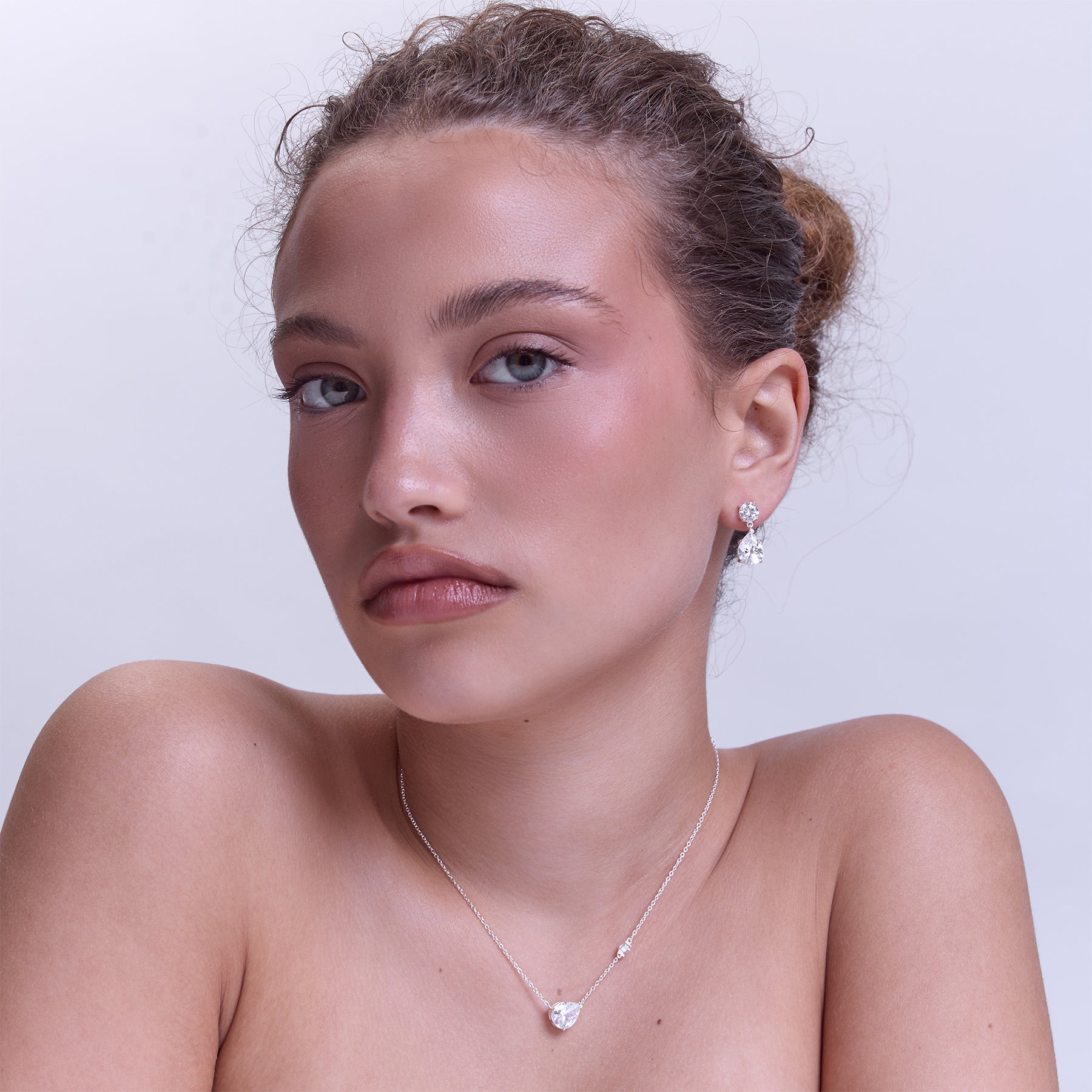 עגילי Dewdrop כסף