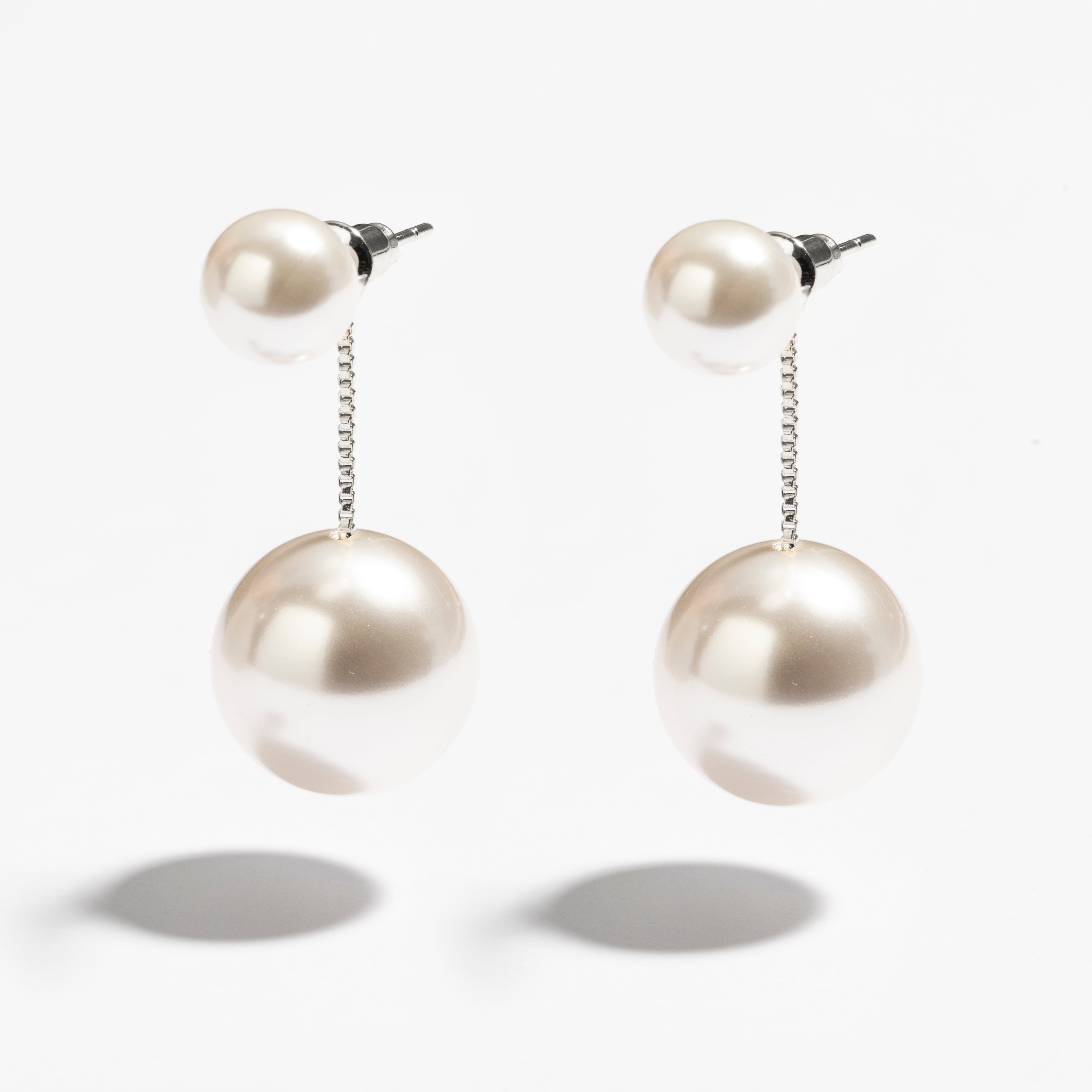 עגילי Liva כסף פנינה