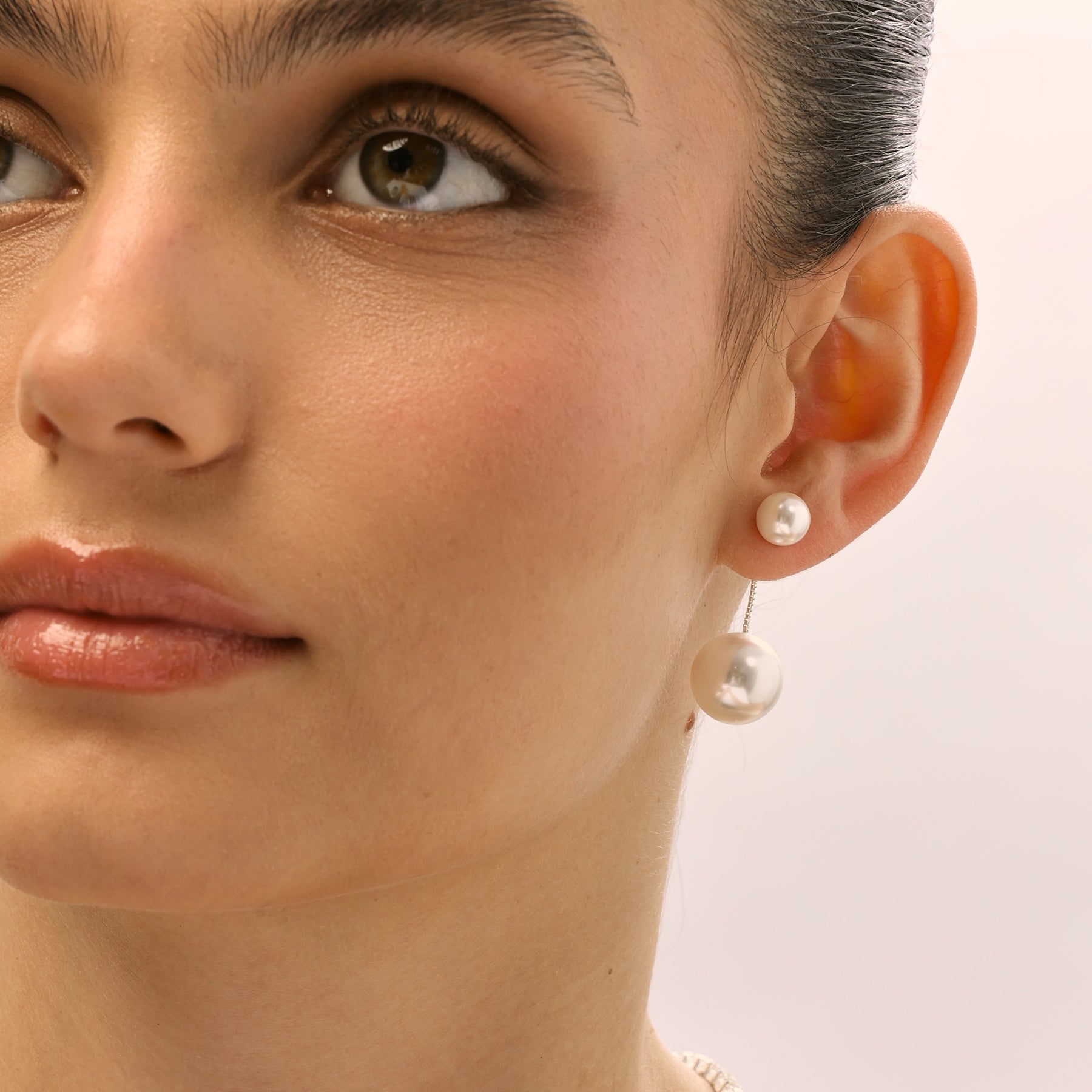 עגילי Liva כסף פנינה