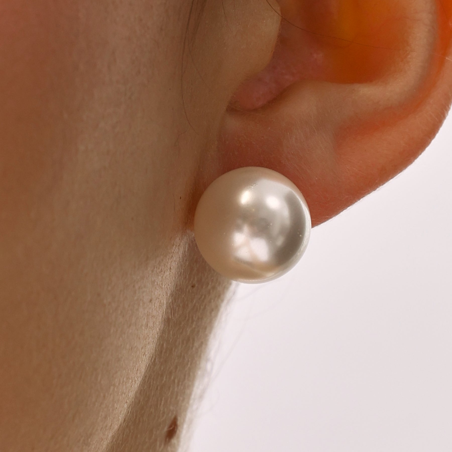 עגילי Sole זהב פנינה