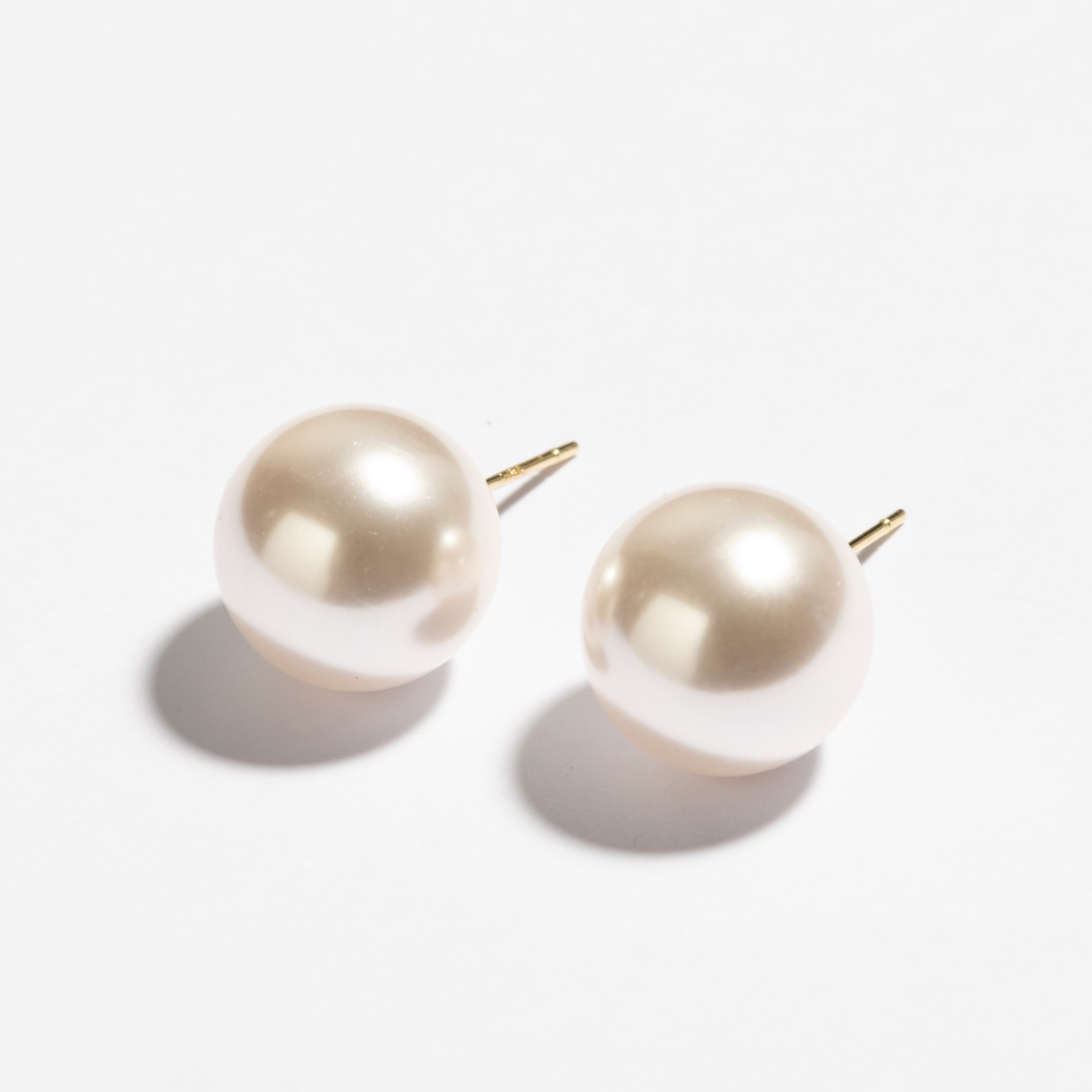 עגילי Sole זהב פנינה