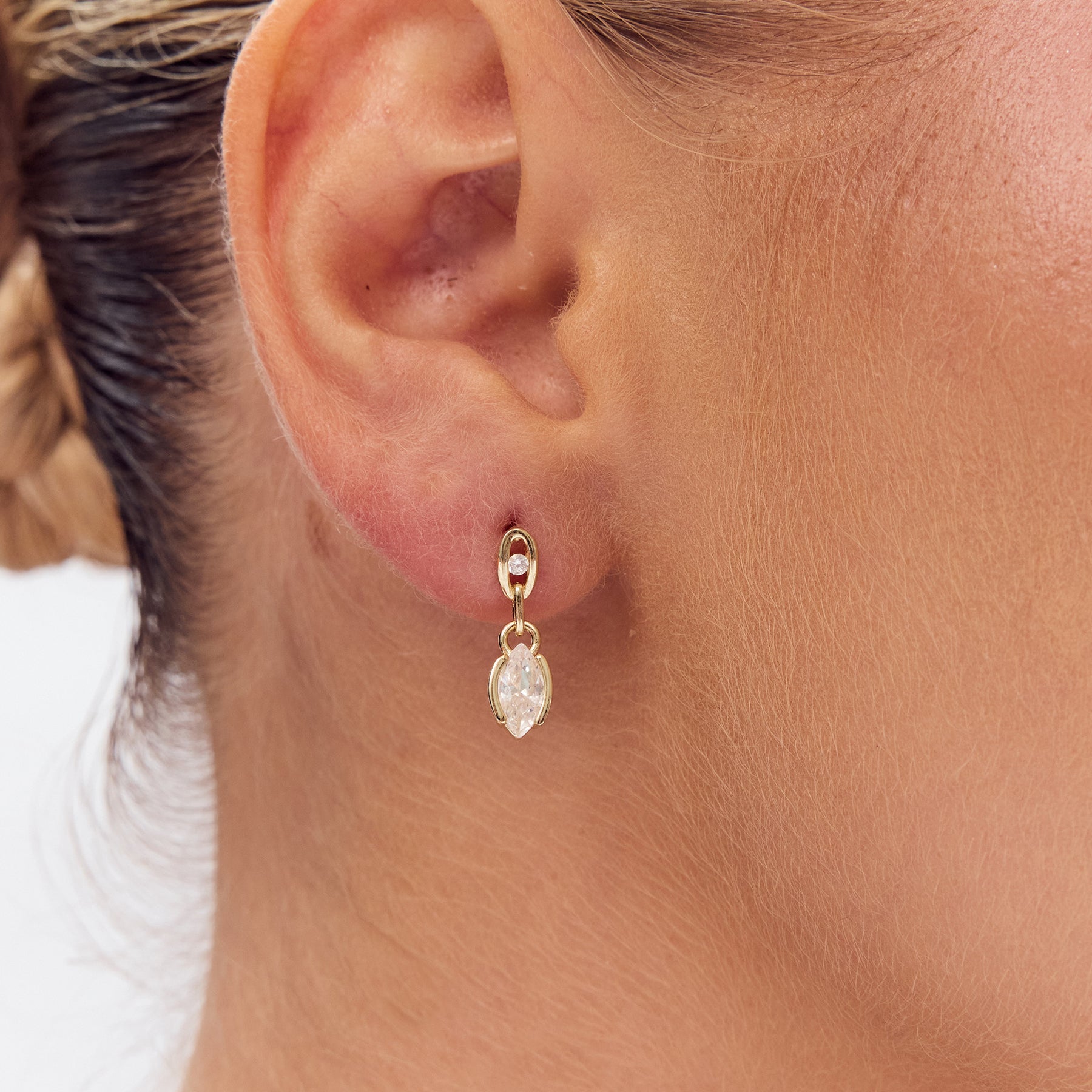 עגילי Anna זהב שקוף