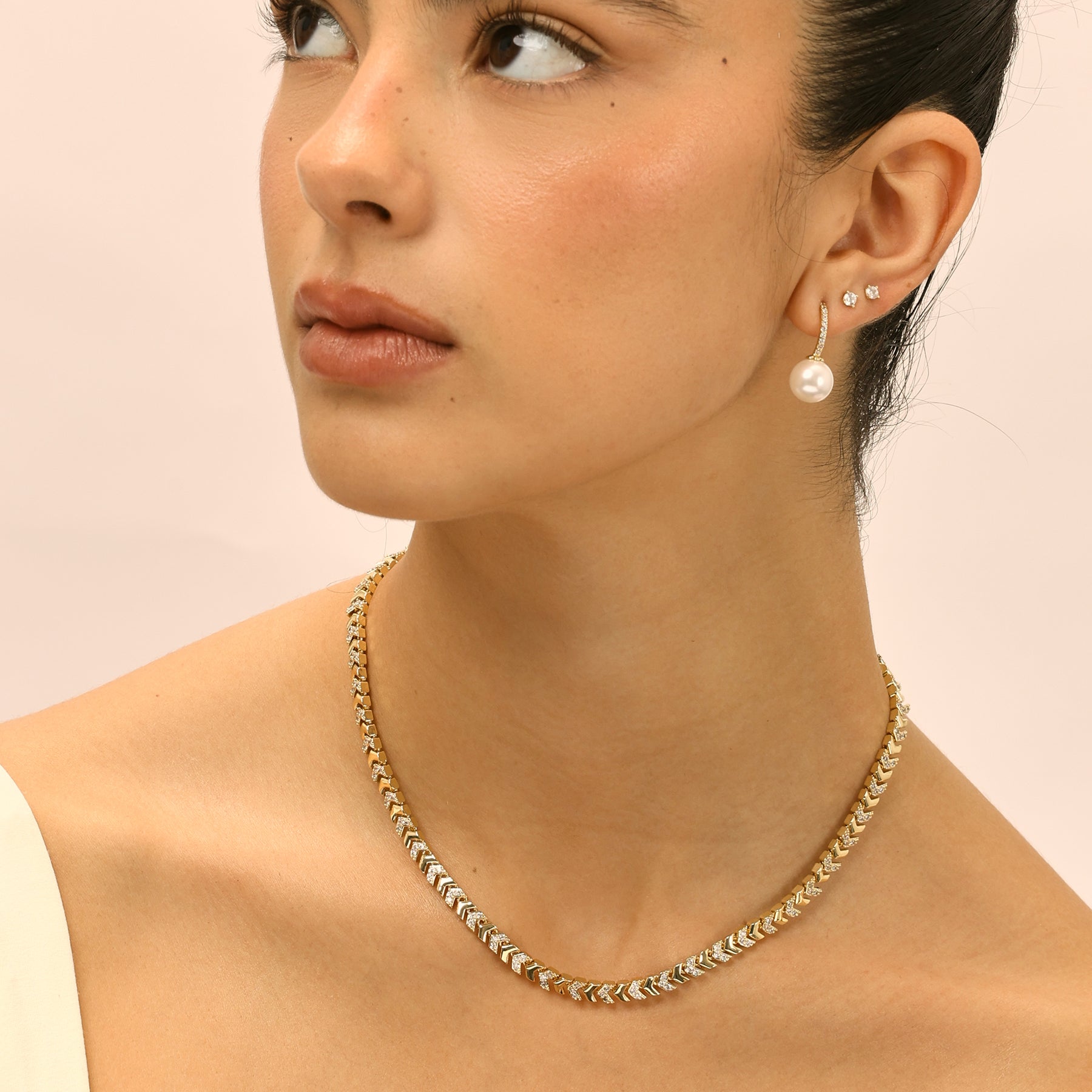 שרשרת Fleur זהב קריסטל