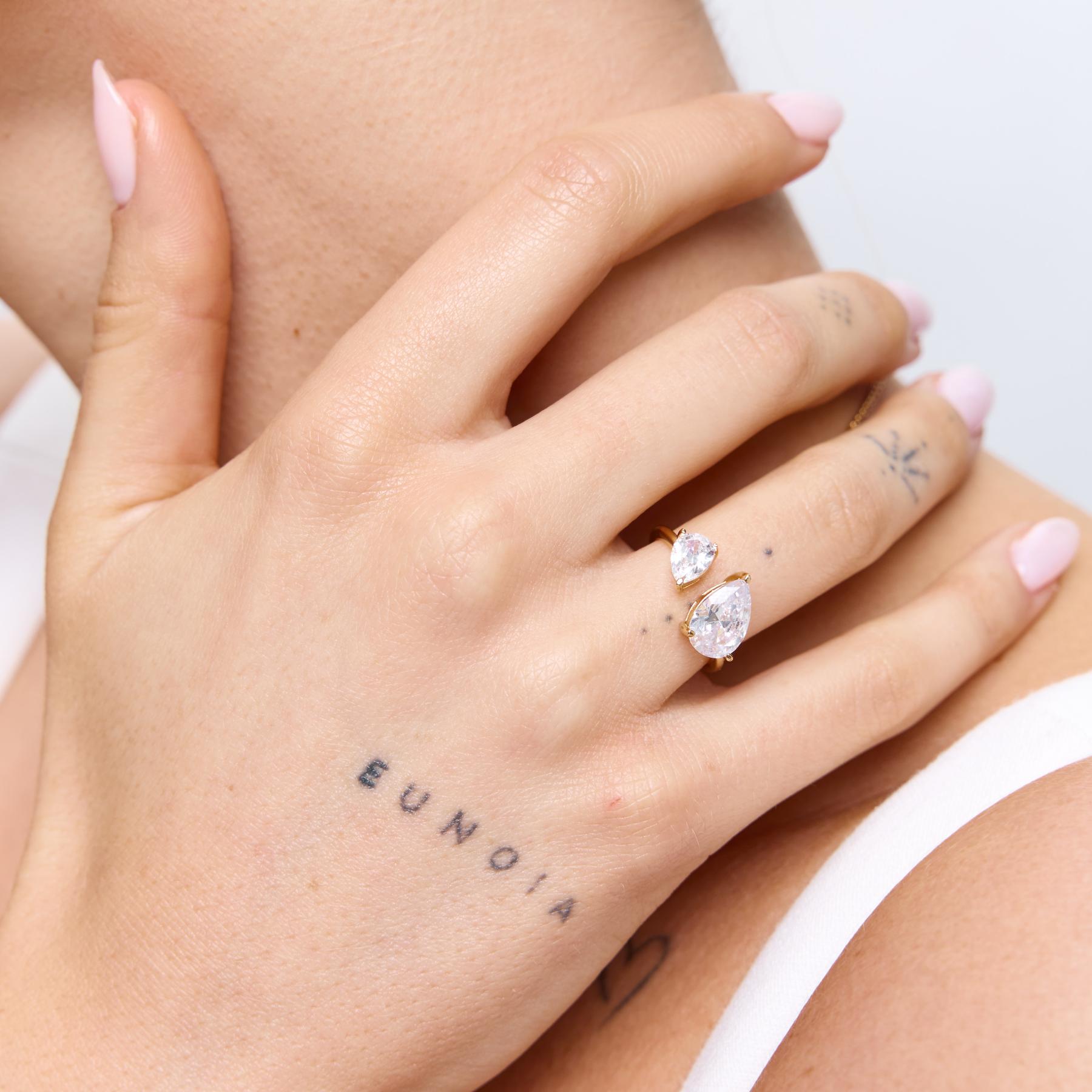 טבעת Eluney זהב קריסטל