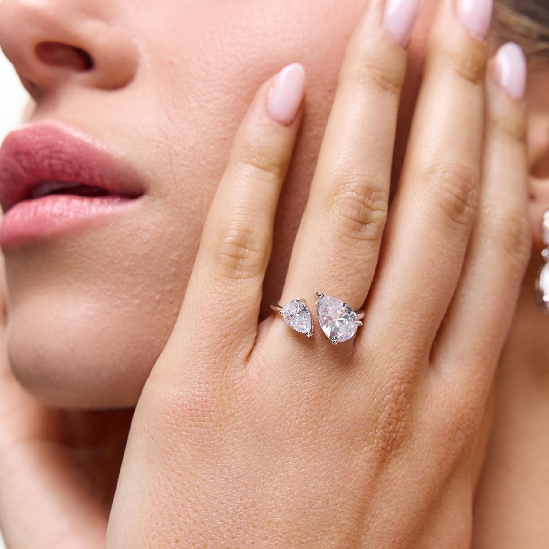 טבעת Eluney כסף קריסטל