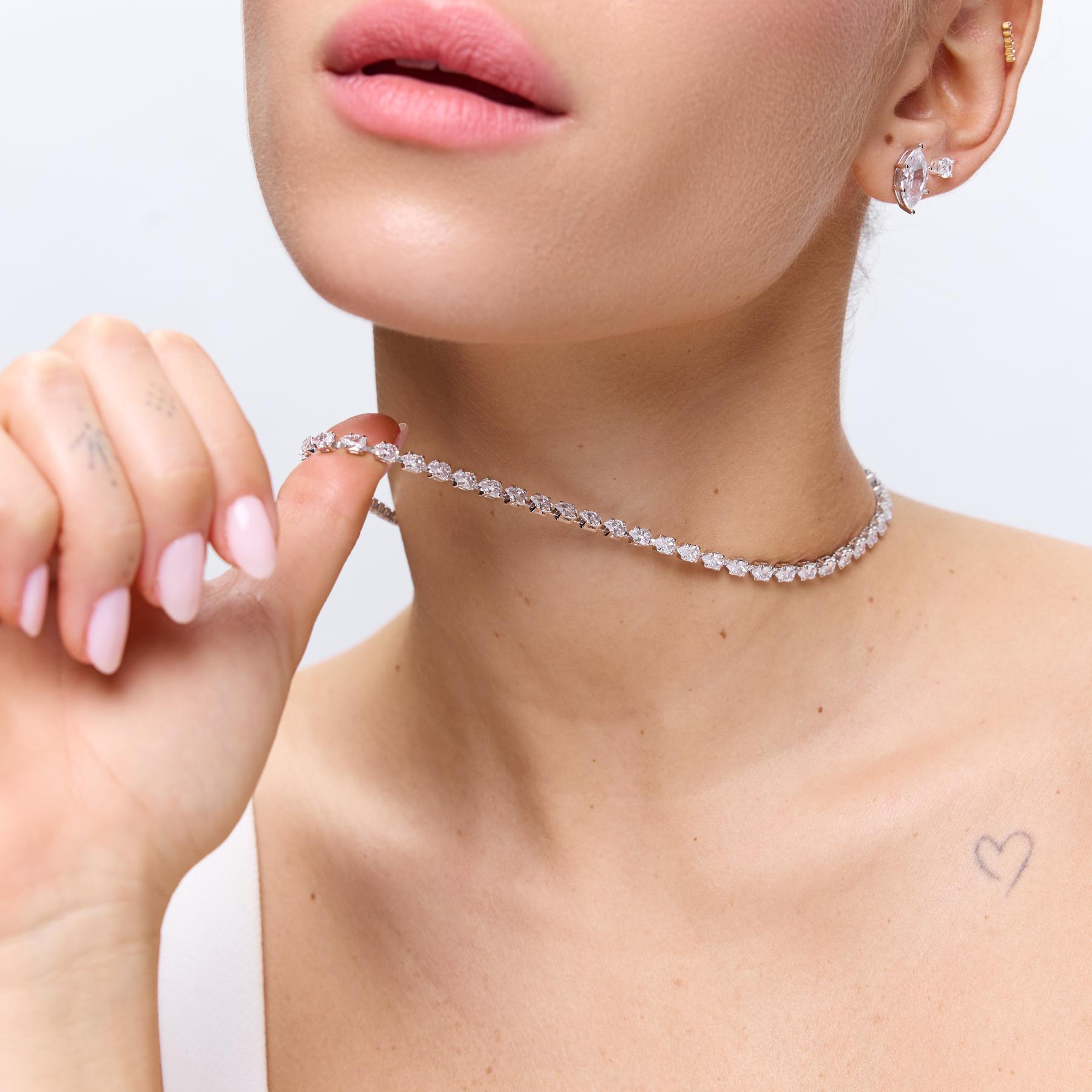 שרשרת Theodora כסף קריסטל