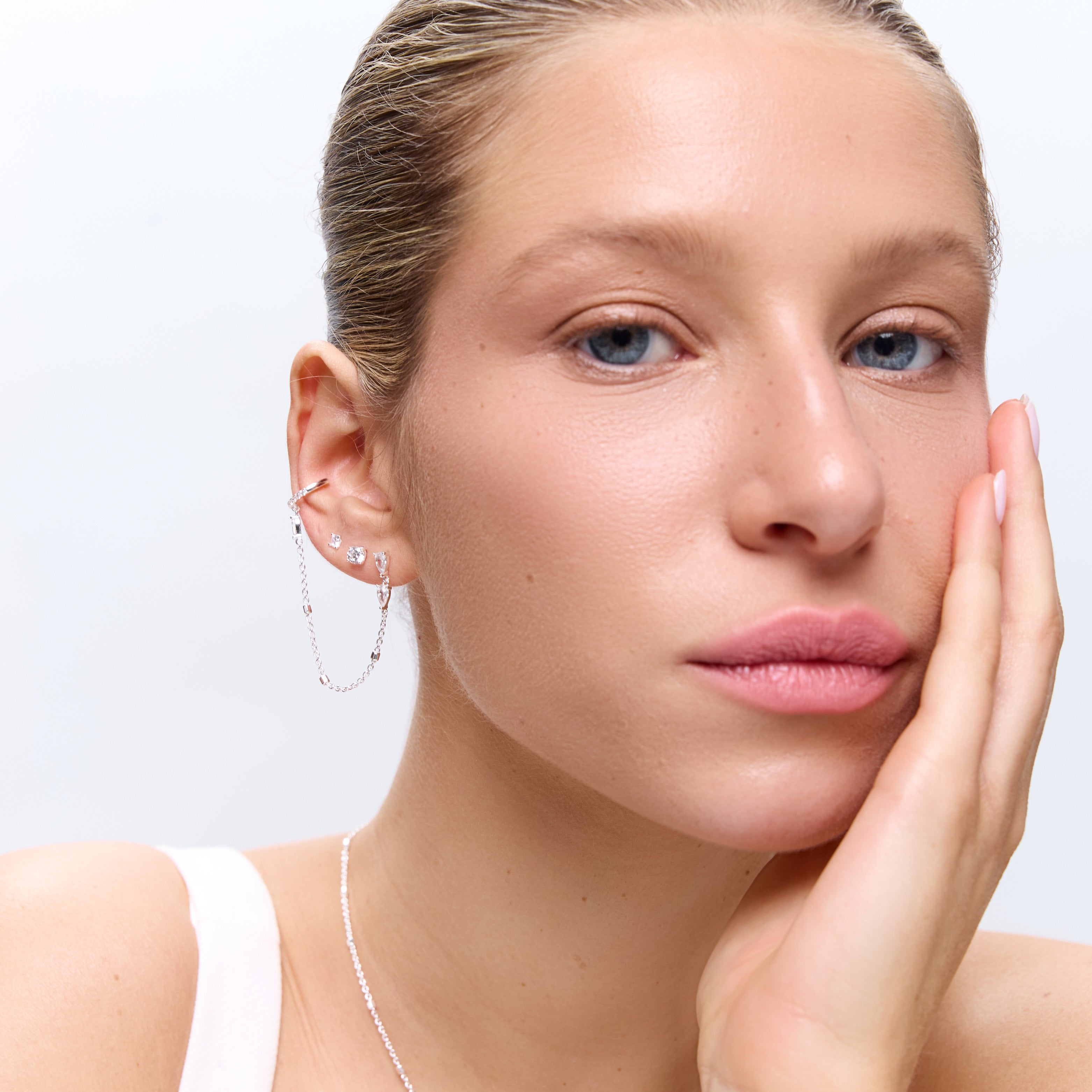 עגיל בודד Dora כסף קריסטל