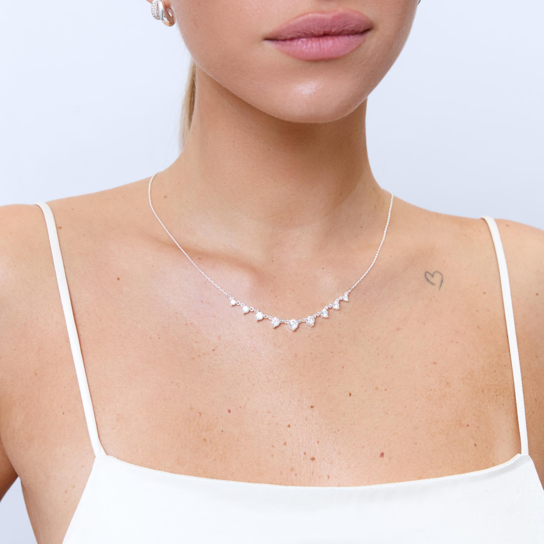 שרשרת Bethanie כסף קריסטל