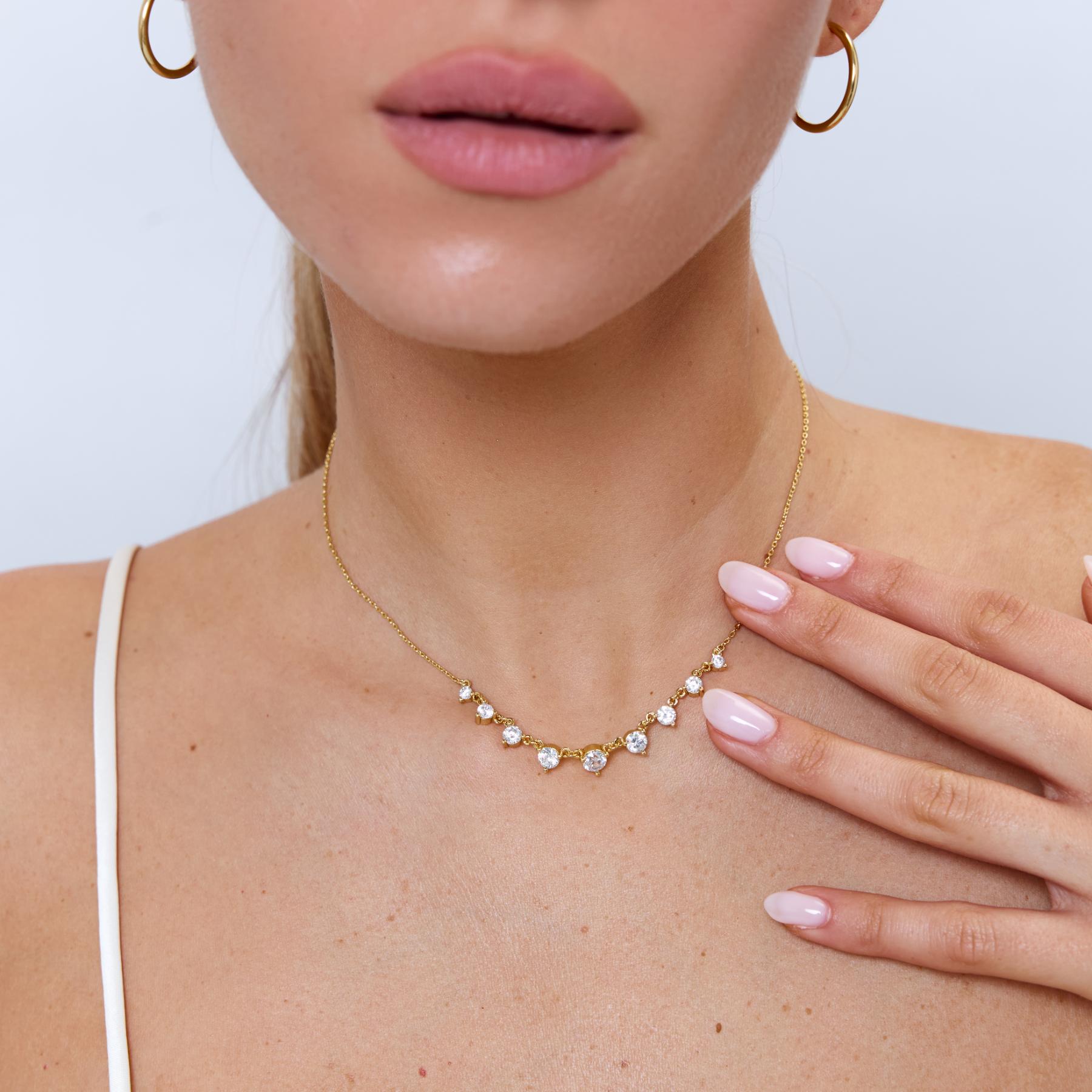 שרשרת Bethanie זהב קריסטל