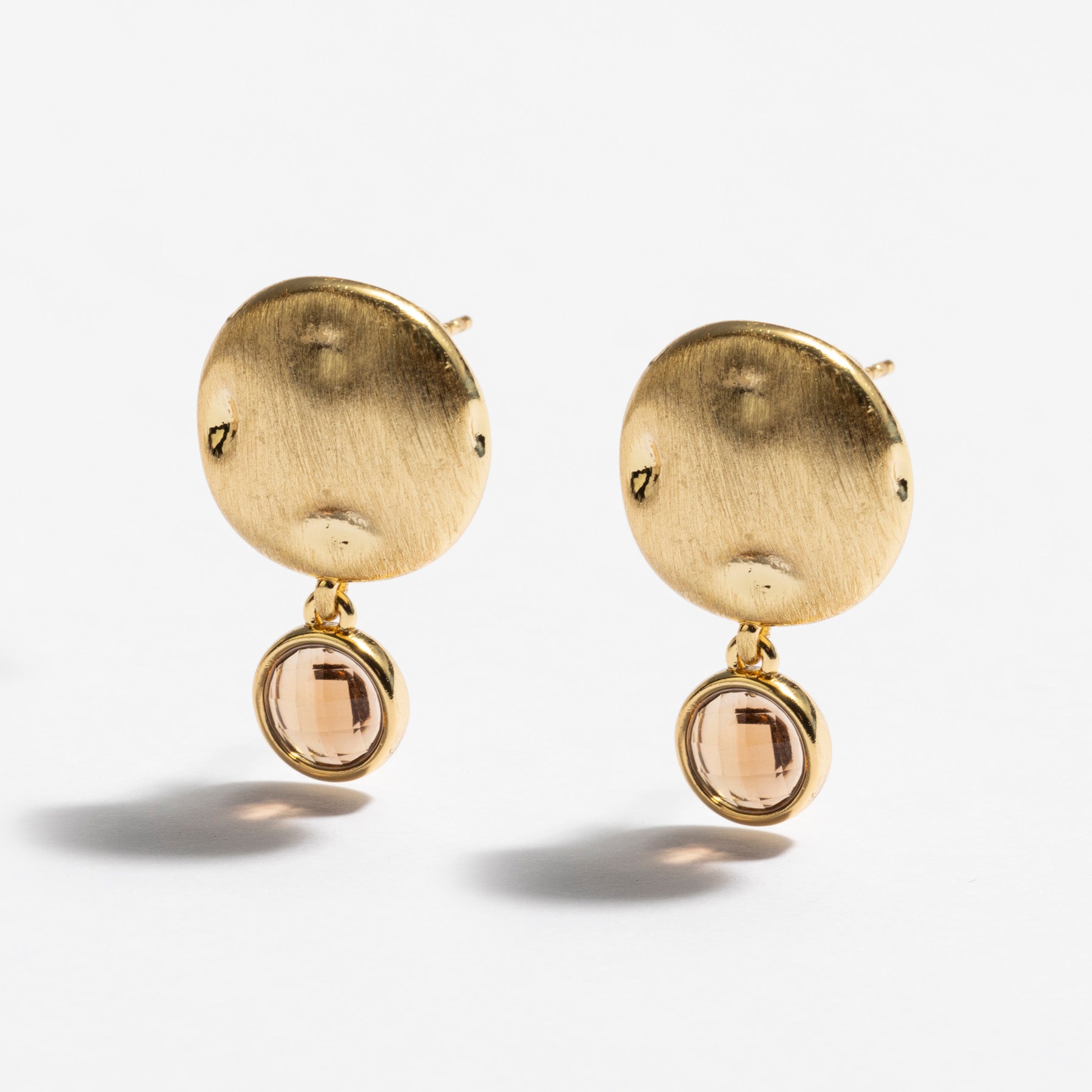 עגילי Lunara זהב חום