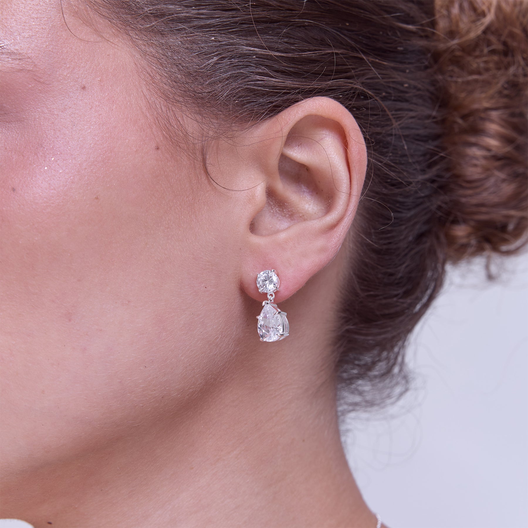 עגילי Dewdrop כסף