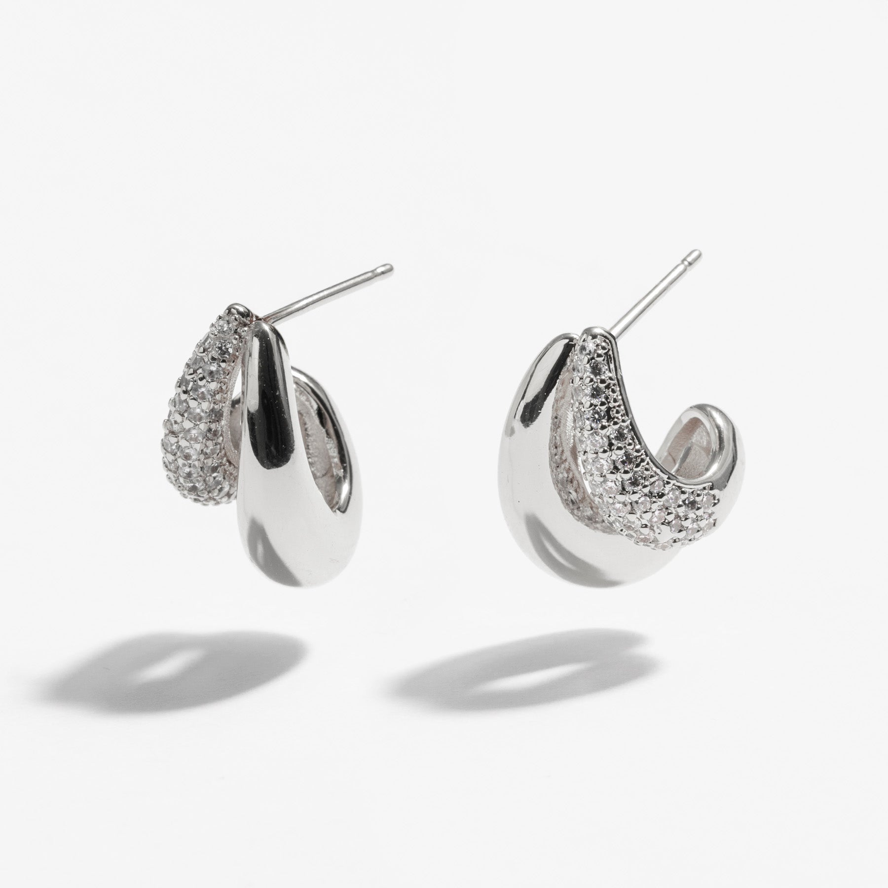 עגילי Katalina כסף קריסטל