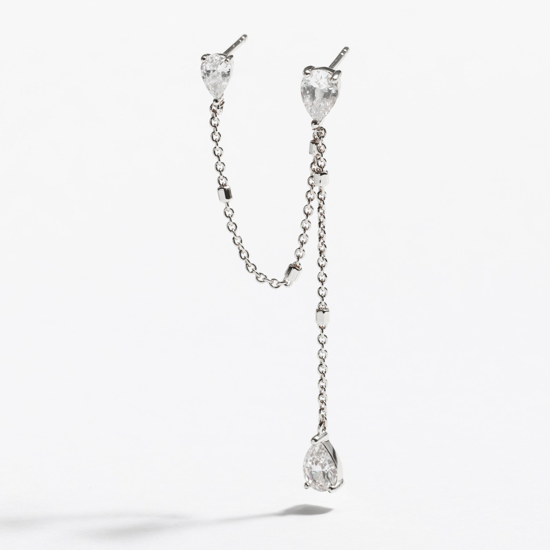 עגיל בודד Donato כסף קריסטל