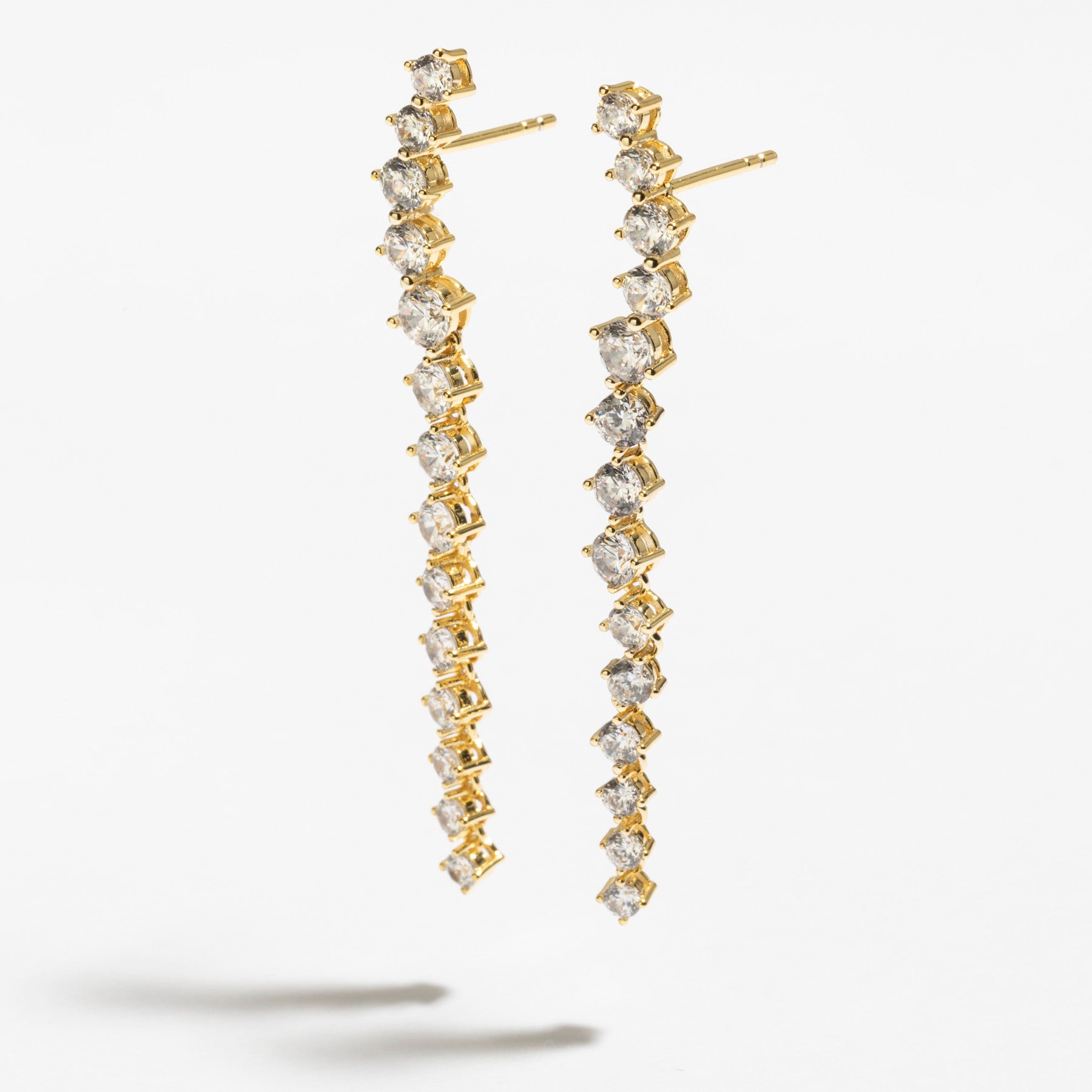 עגילי Adriana זהב קריסטל