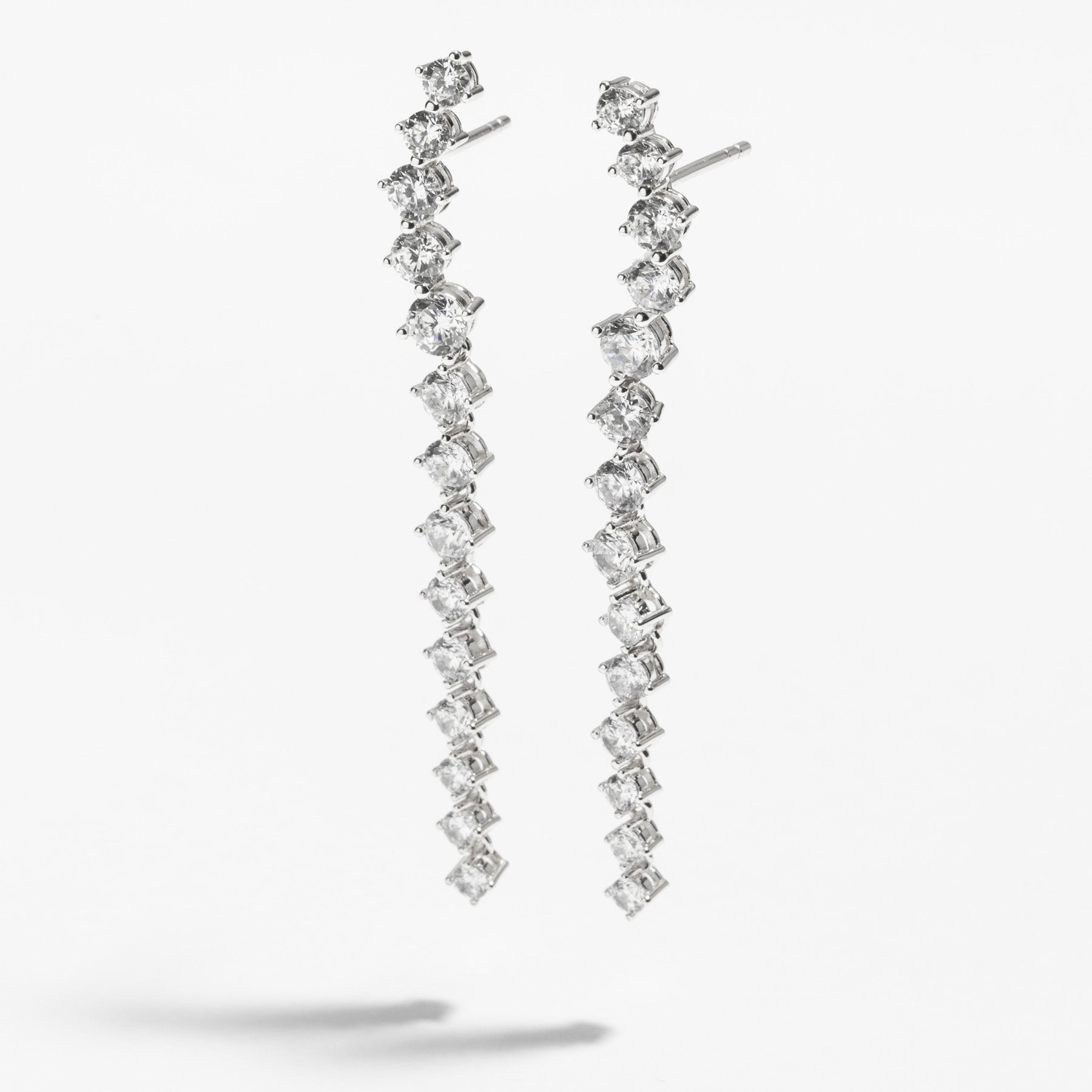 עגילי Adriana כסף קריסטל