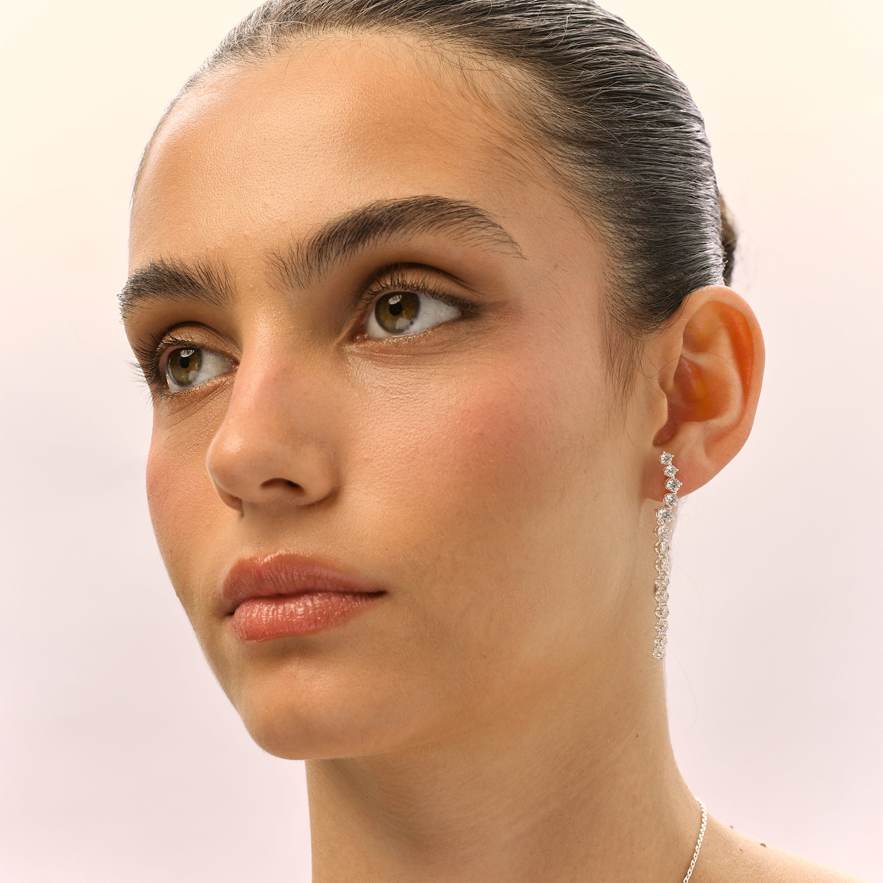 עגילי Adriana כסף קריסטל