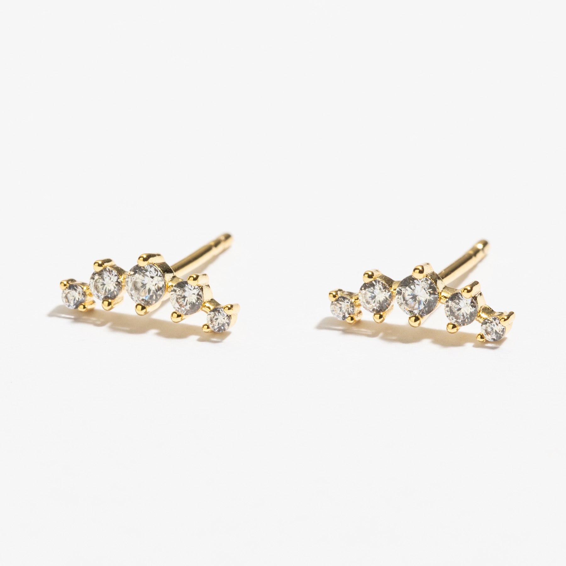 עגילי Iris זהב קריסטל