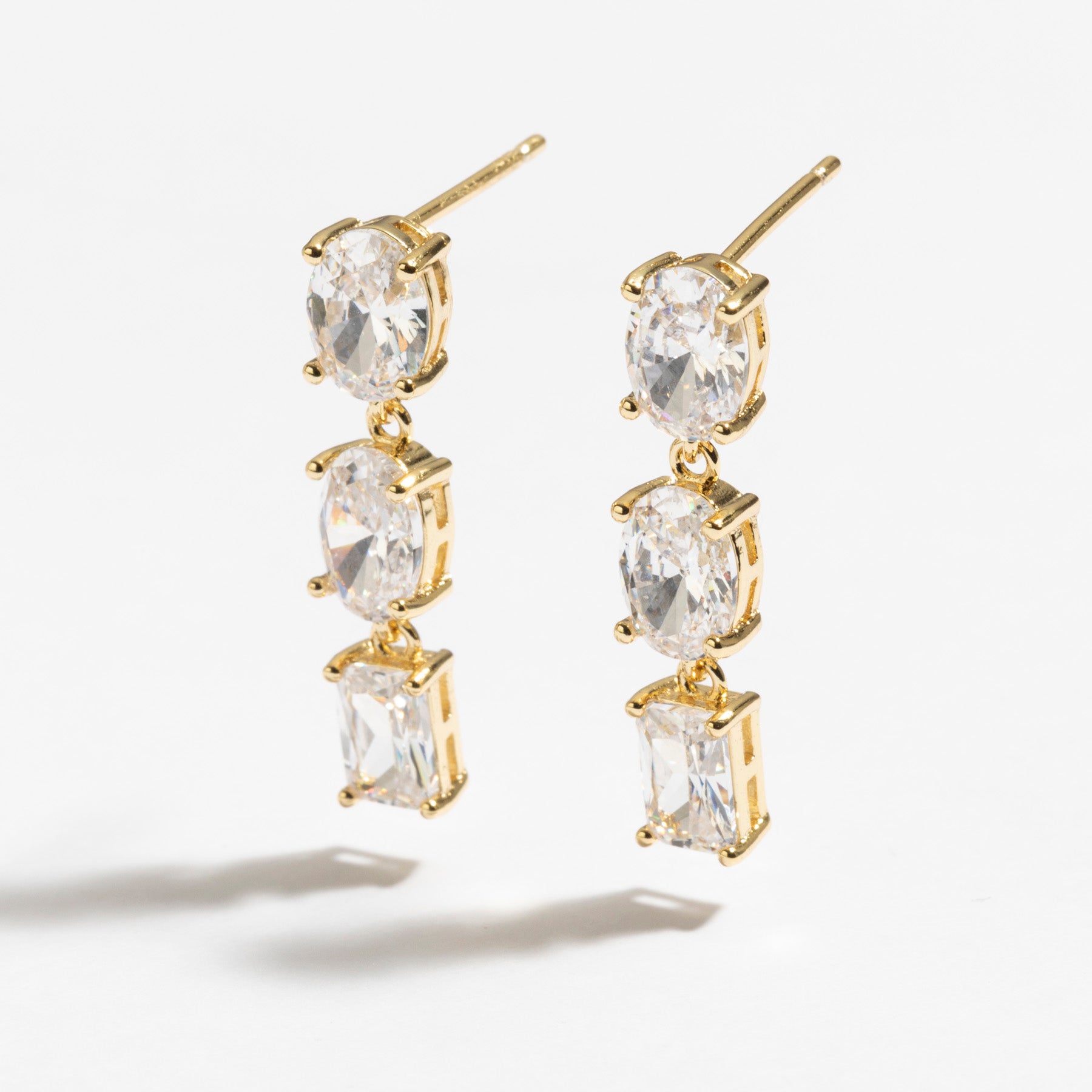 עגילי Yavi זהב קריסטל