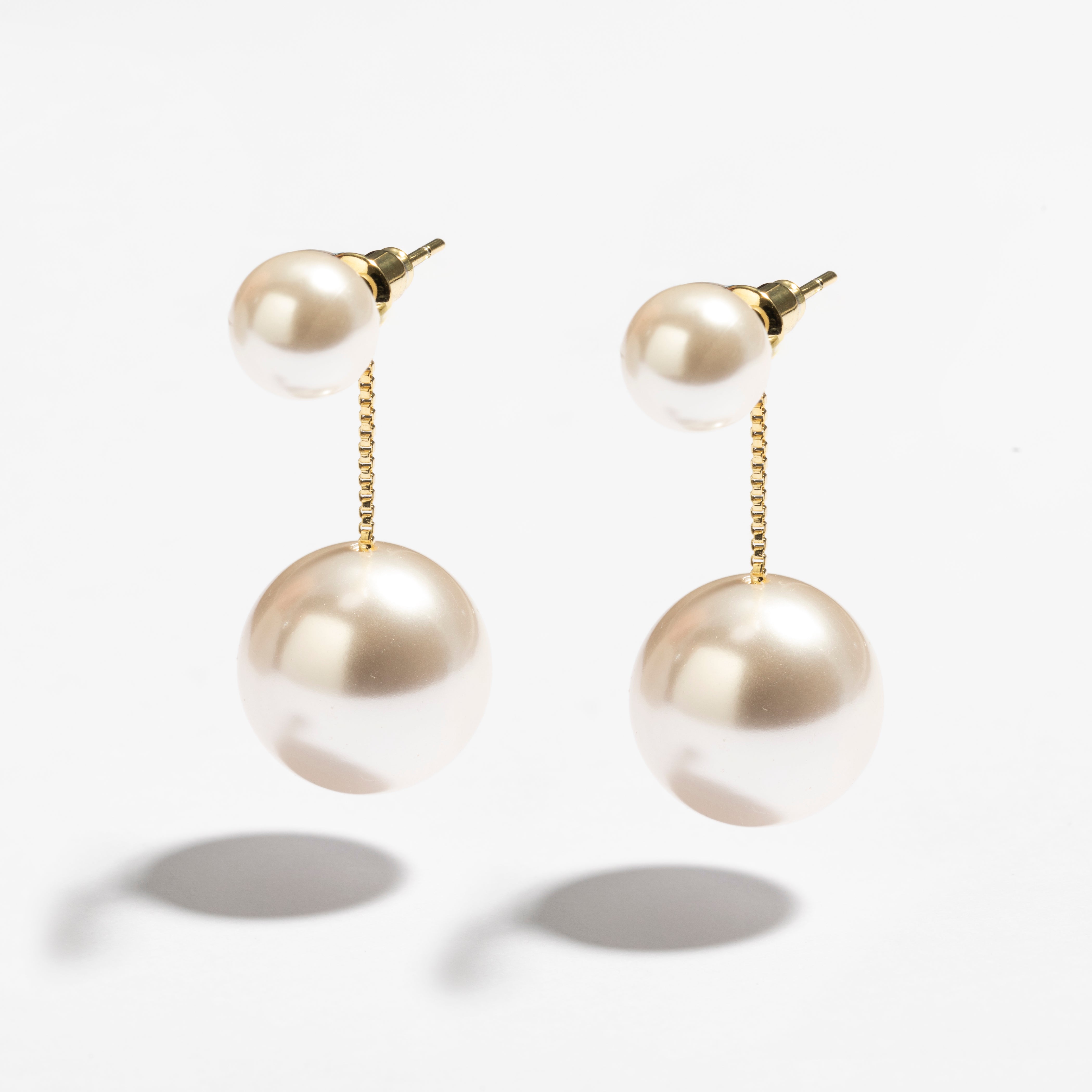 עגילי Liva זהב פנינה