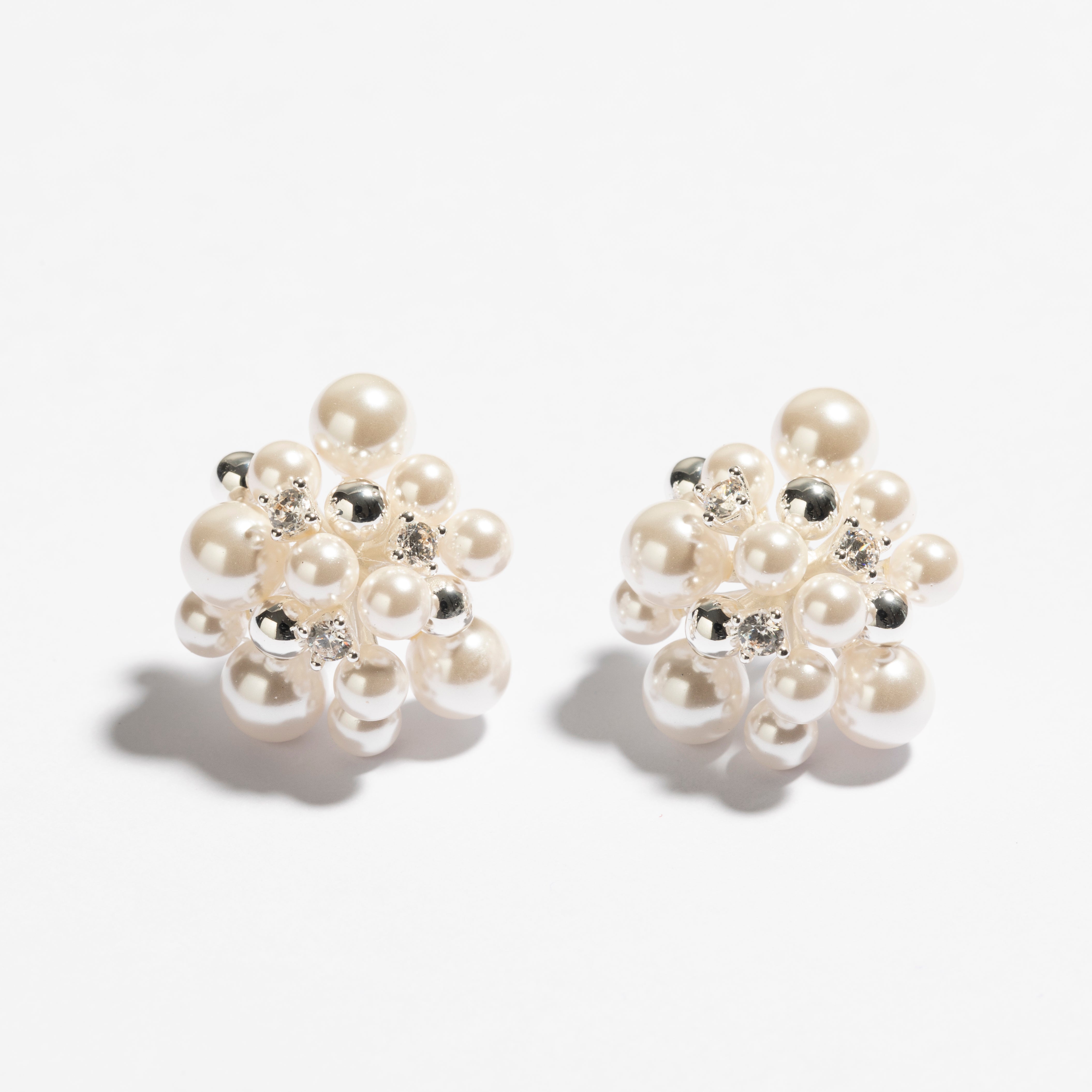 עגילי Floris כסף פנינה