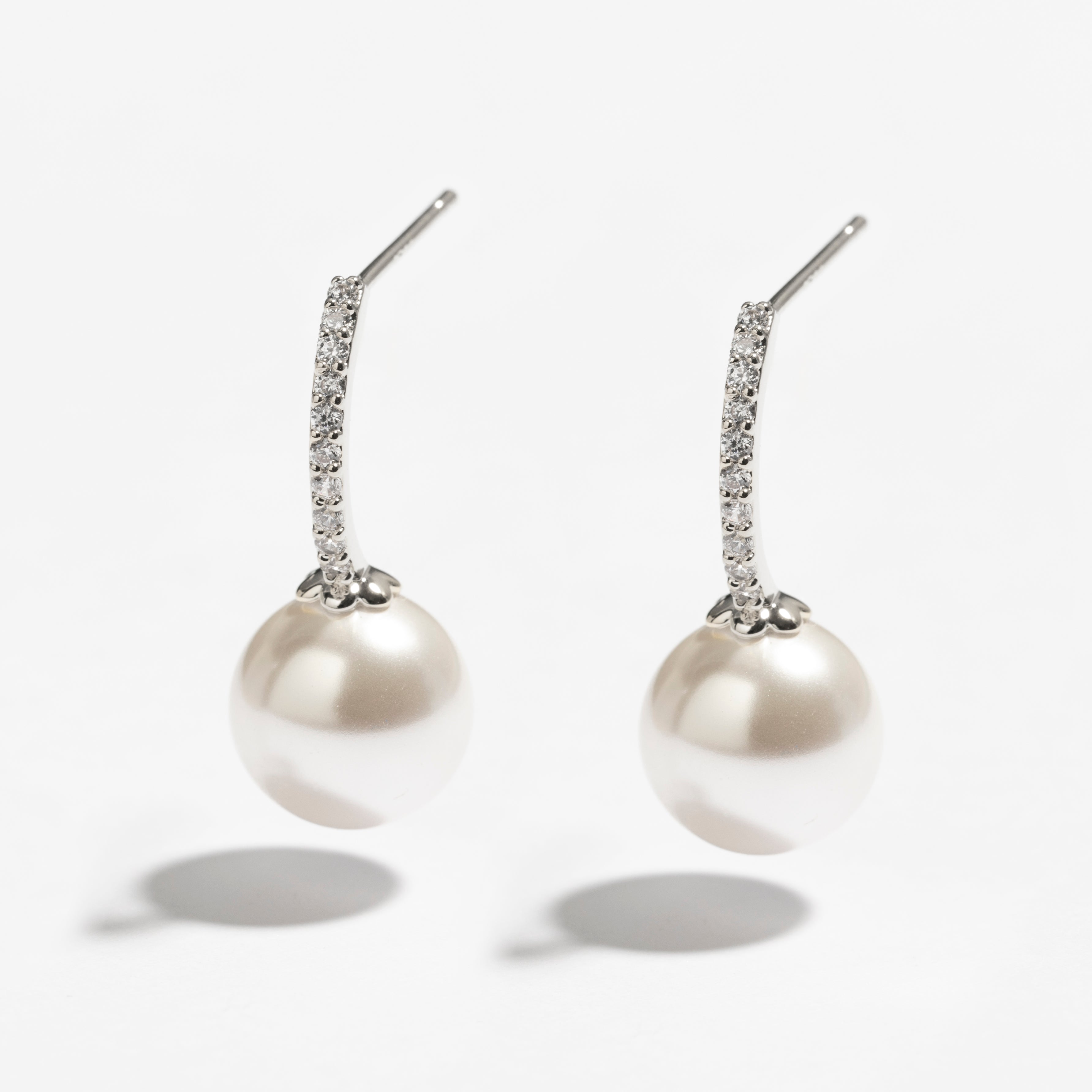 עגילי Moonlight כסף פנינה