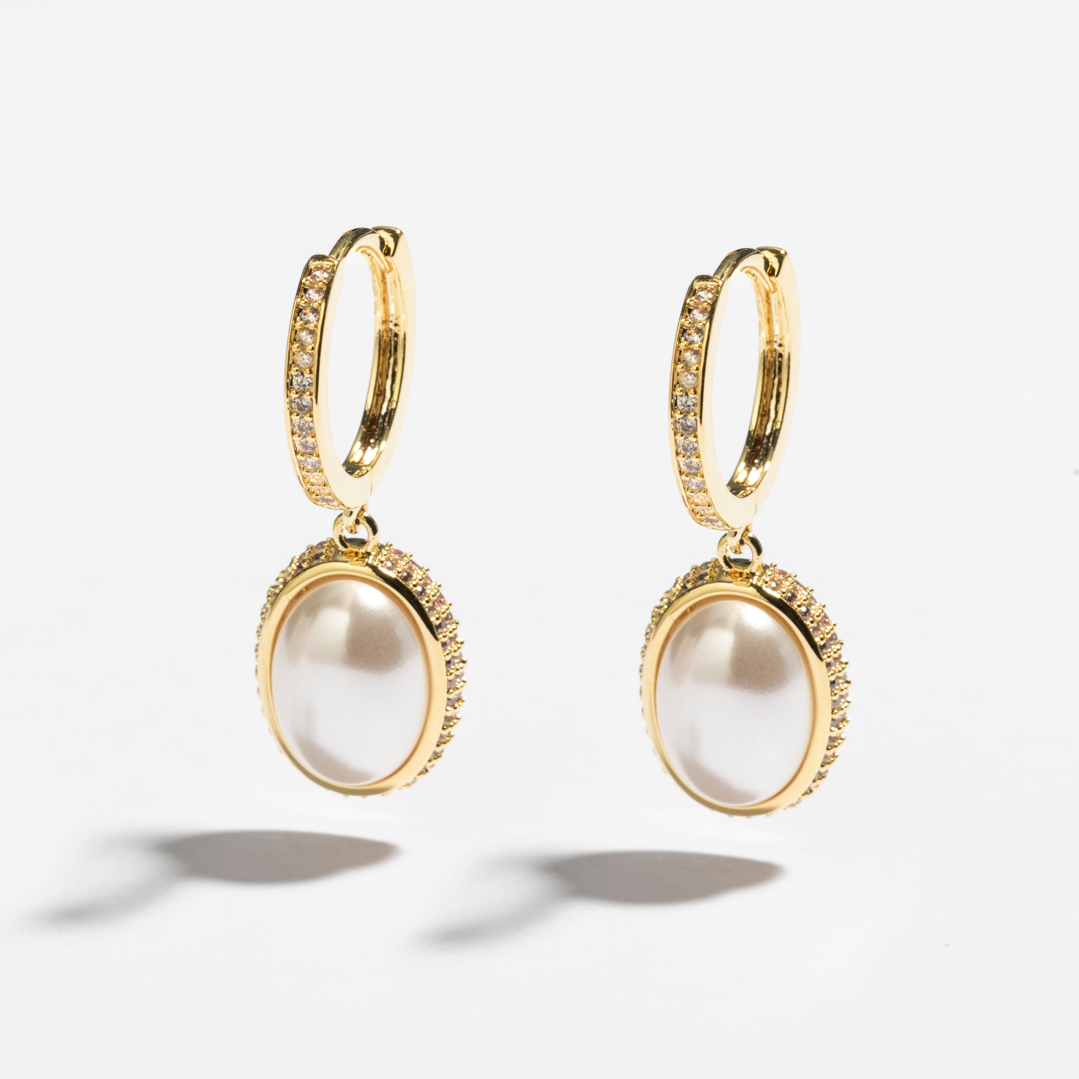 עגילי Delia זהב פנינה