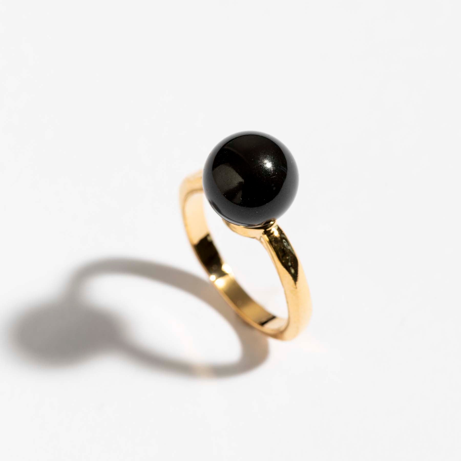 טבעת Bliss זהב אבן שחורה