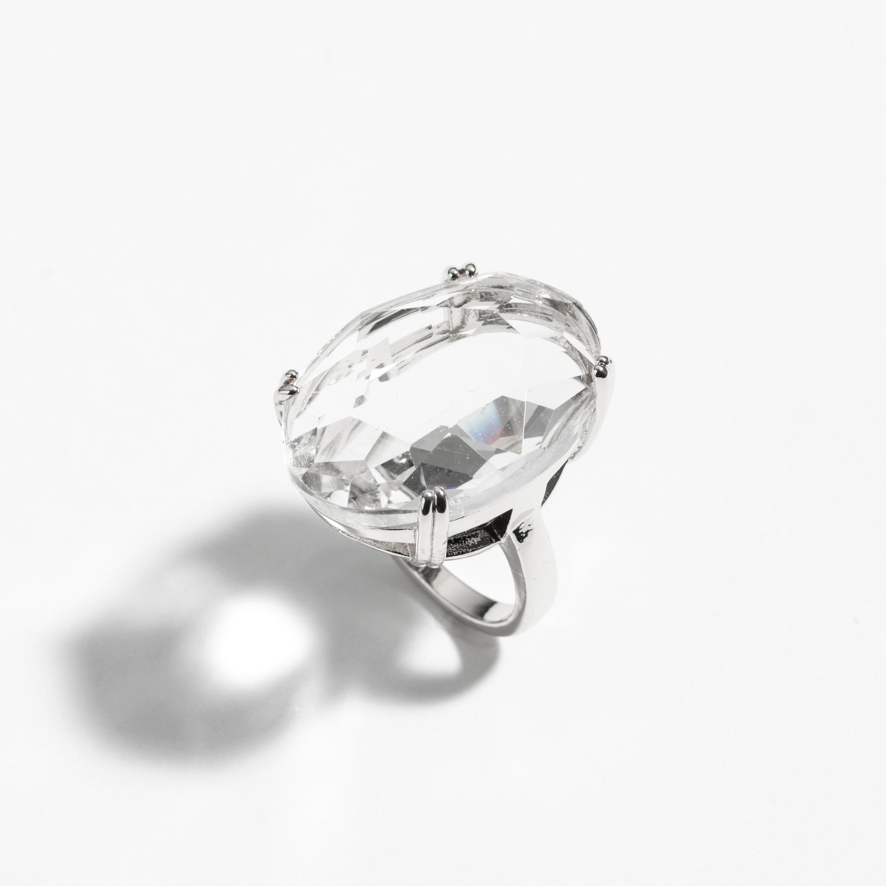 טבעת Lush כסף קריסטל