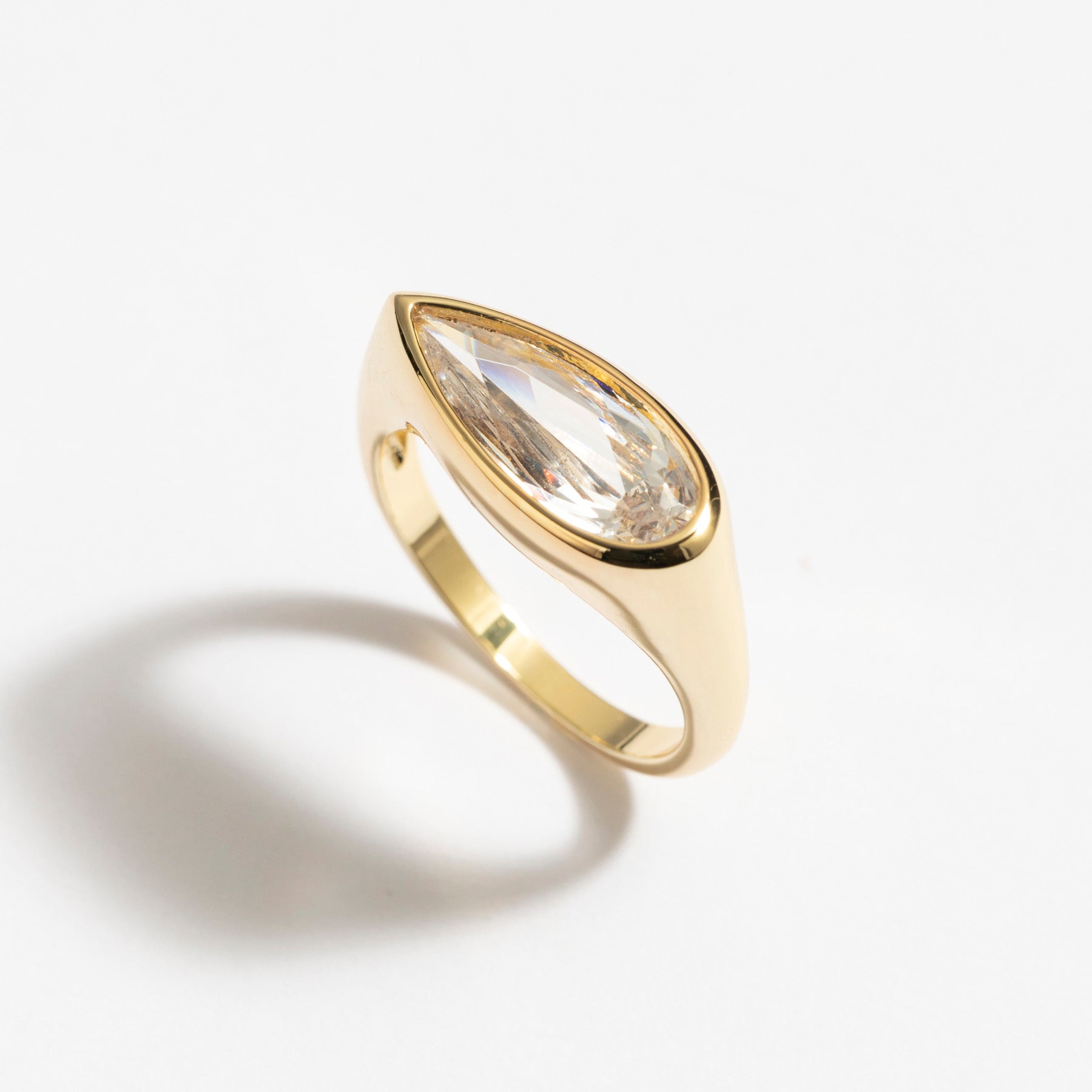 טבעת Rhea זהב קריסטל