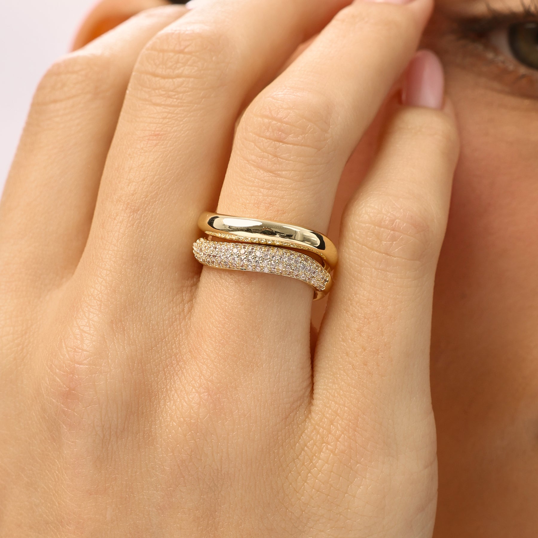 טבעת Elara זהב קריסטל