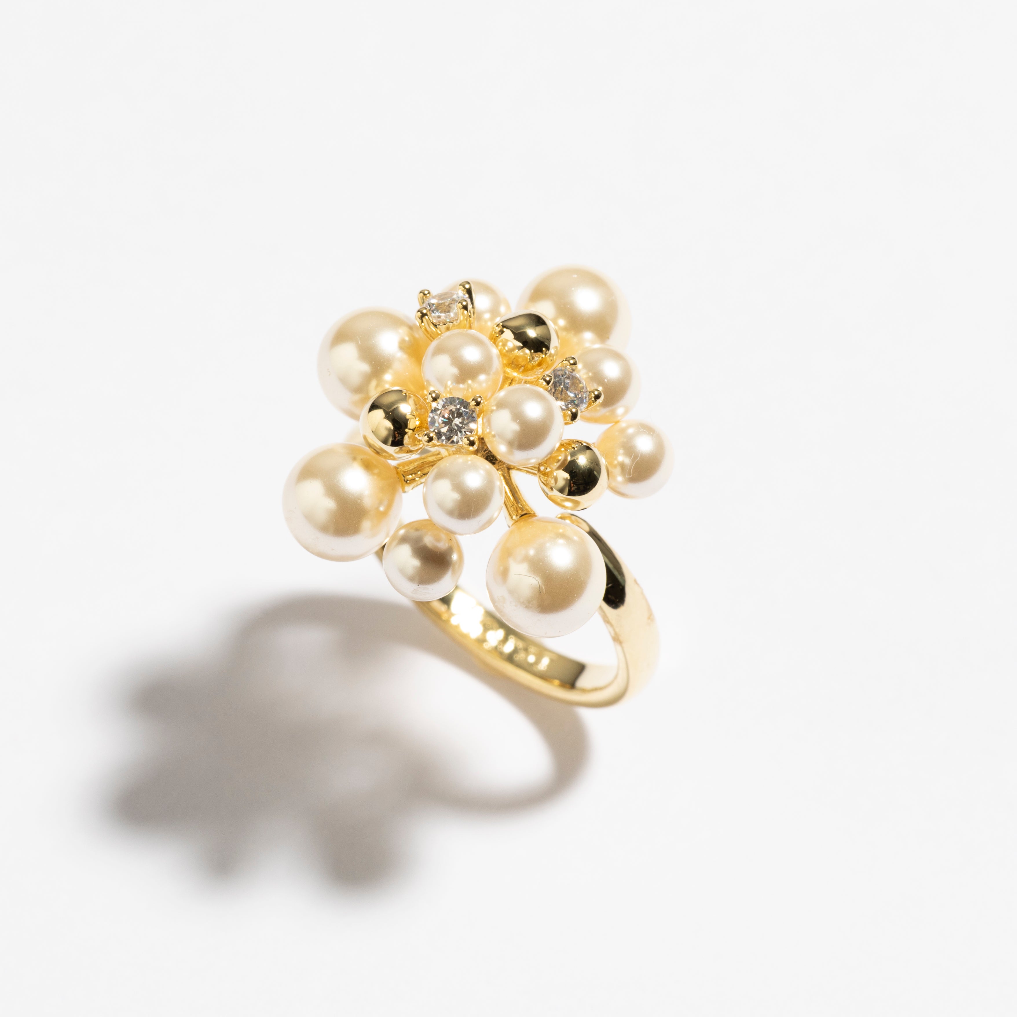 טבעת Floris זהב פנינה