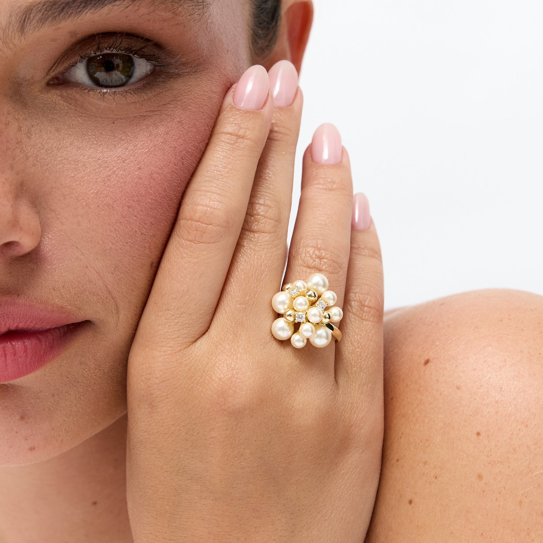 טבעת Floris זהב פנינה